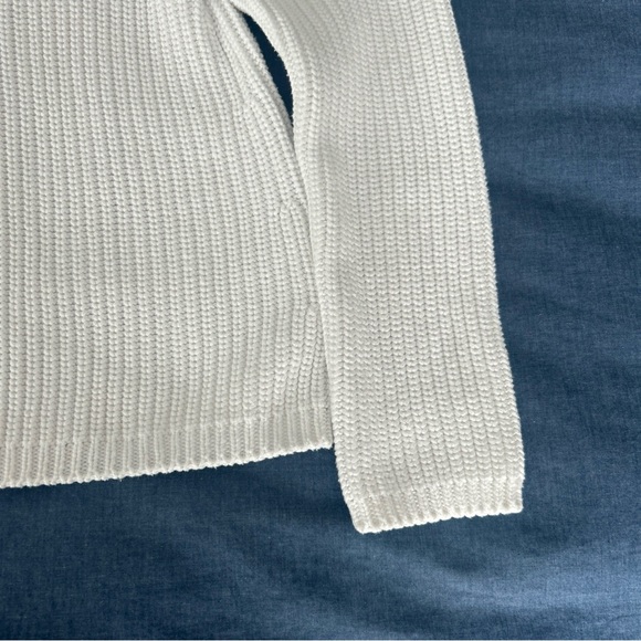 Quince Classic Fisherman Ivory Crew Neck Sweater small - Picture 4 of 10